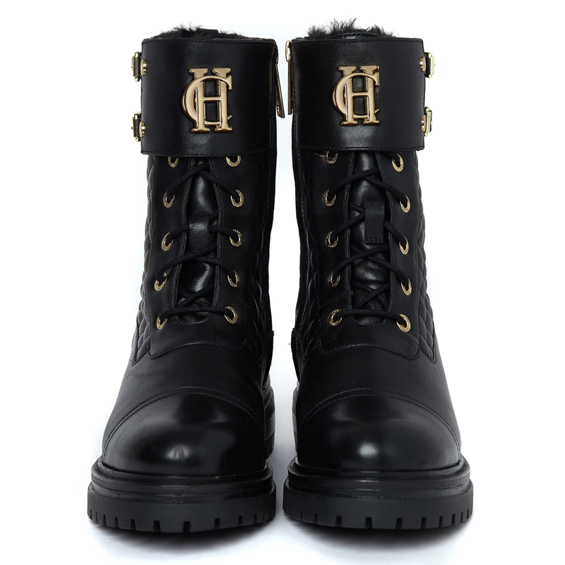 Holland Cooper Camden Biker Boot - Black-1